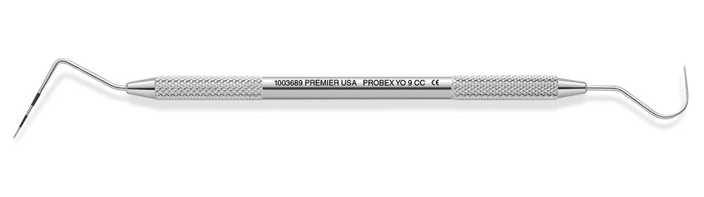 Premier Dental 1003689 Probex YO 9 Double End Probe Simple Stem Color Coded Round Handle Premier Dental 1003689 Probex YO 9 Double End Probe Simple Stem Color Coded Round Handle
